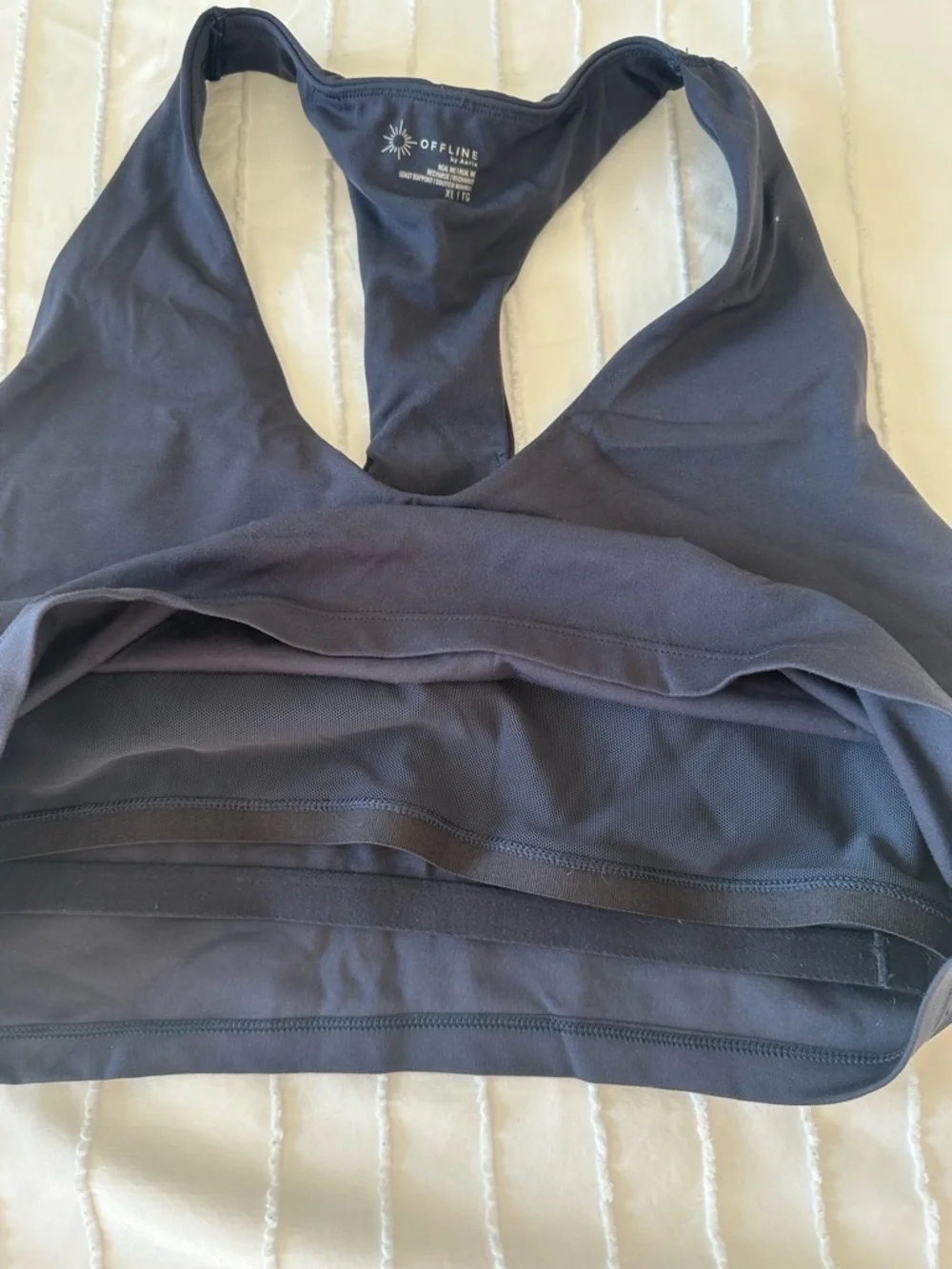 aerie Navy Racerback Padded Sports Bra - Picture 4 of 4